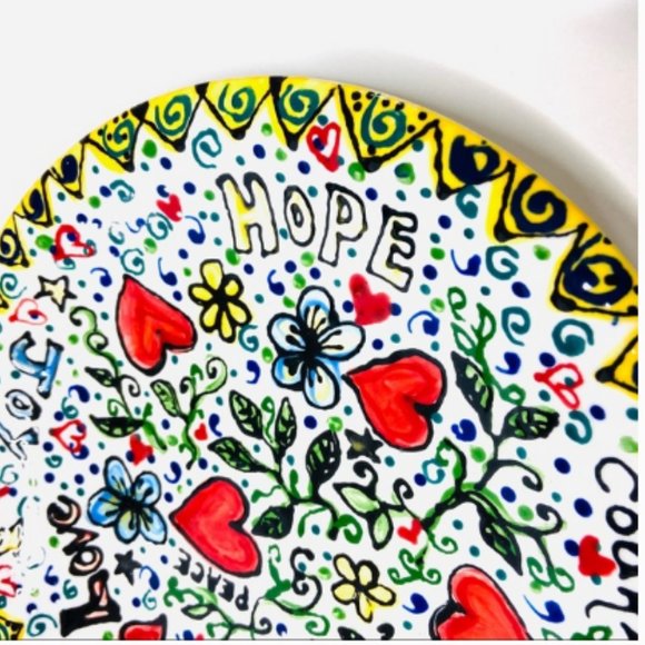 Ceramic Decorative Plate Whimsical Inspirational 💓 - Picture 7 of 7